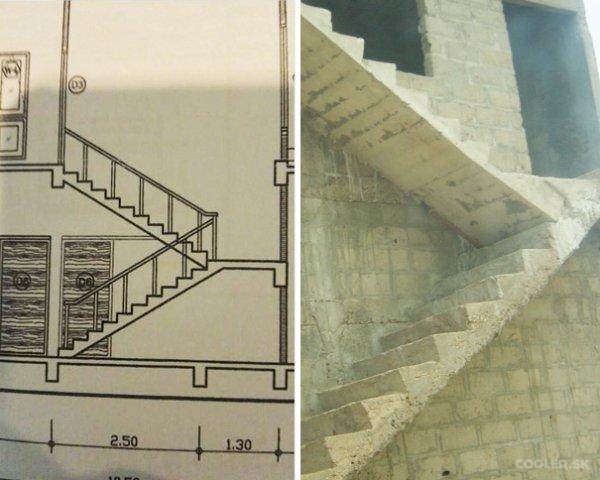 stavebné prešľapy schody